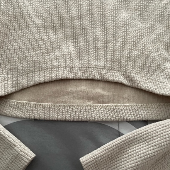 Long sleeve Crop top Zara in tan, beige color size S - Picture 3 of 6
